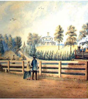 Painting of Colborne Lodge, Toronto, Canada, 1865.