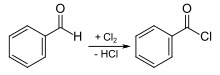 Synthese von Benzoylchlorid aus Benzaldehyd