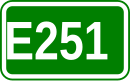 Zeichen der Europastraße 251