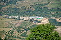 Main entrance and administrative buildings, with beginning of tailings dump on the lower right