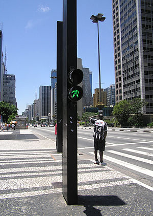 Traffic lights of Av. Palista in São Pailo.