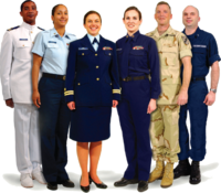 Uniformes du personnel de l'US Coast Guard.