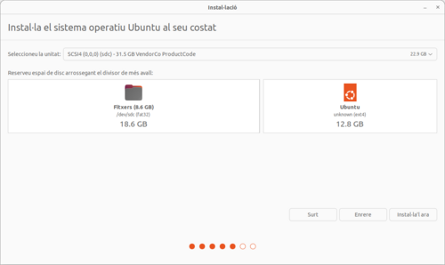 Instaŀla el sistema operatiu Ubuntu al seu costat