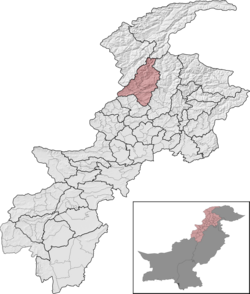 Upper Dir District (red) in Khyber Pakhtunkhwa