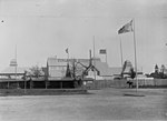 Utställningsrestauranten vid Industri- och Slöjdutställningen i Gävle 1901, exteriör. Bild från tidskriften Hemmets bildmaterial.