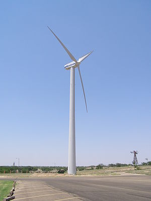 Vestas V47 wind turbine with double windmill i...