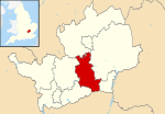 Welwyn Hatfield shown within Hertfordshire