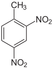 2,4-ジニトロトルエンの構造式