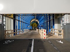 Zoetermeer, Rampe und Treppe zum temporären Teil der Nelson-Mandela-Brücke