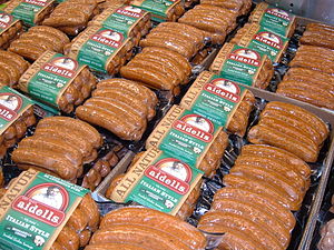 Aidells Italian Style sausages at Costco on El...