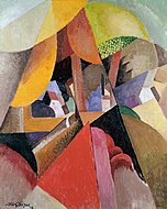 Albert Gleizes, 1914, Paysage avec un arbre (Landscape with Tree), oil on canvas, 100 x 81 cm, private collection