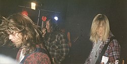 Amorphis in 1992 with Jukka Kolehmainen of Abhorrence.