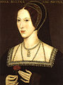 ヘンリーの2番目の王妃アン・ブーリン、1534年に描かれた肖像画の模写