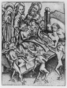 Ars moriendi, por el Maestro E. S., ca. 1450.