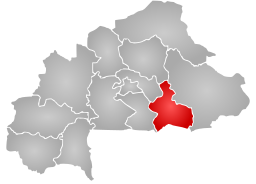 Regionens beliggenhed i Burkina Faso.
