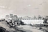 Плотина Банде-Эмир на рисунке Эжена Фландена