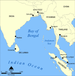 Map of Bay of Bengal