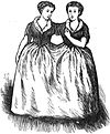 A 19th-century depiction of the Biddenden Maids from The Gentleman's Magazine