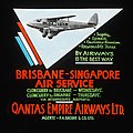 An advert for a Brisbane to Singapore Air Service in 1935.