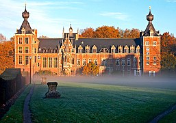 Вранішній низовий туман у замку Аренберг, Левен, Бельгія