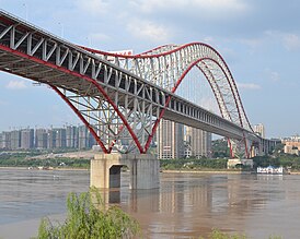 Мост Чаотяньмэнь и река Янцзы