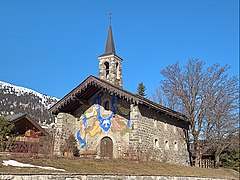 La Chapelle de Mussillon Notre-Dame-des-Neiges à Méribel, au cœur du domaine des Trois-Vallées en Savoie.