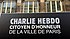 Charlie Hebdo citoyen d'honneur - mairie de Paris.JPG