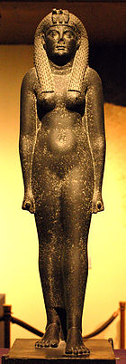 Cleopatra statue at Rosicrucian Egyptian Museum.jpg