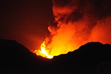 Etna eruption in 2011 Etna Volcano Paroxysmal Eruption July 30 2011 - Creative Commons by gnuckx - panoramio (9).jpg