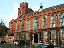 Firth Court on Western Bank is home to the biomedical sciences department and remains the main administrative centre of the university. Firth Court, Sheffield University.jpg