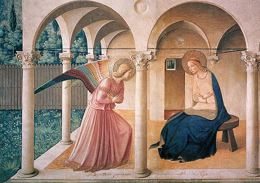 L'Annonciation du couvent San Marco ou L'Annonciation du corridor nord, de Fra Angelico, vers 1442.