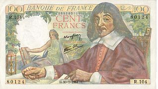 Le 100 francs Descartes.