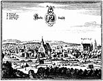 Gadebusch 1653, kopparstick av Matthäus Merian d.ä.