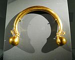 Keltiska guldtorqueser funna i Vix, Frankrike, 480 f.Kr.