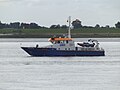 Patrouilleur côtier HOBEN de la Wasserschutzpolizei Mecklenburg-Vorpommern sur la Weser près de Bremerhaven.