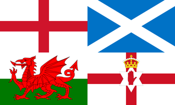English: Home nations flag of the United Kingd...
