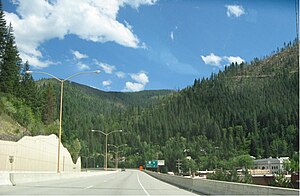 I-90 in Wallace, Idaho