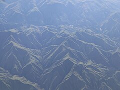 Iglit-Baco mountain range from air