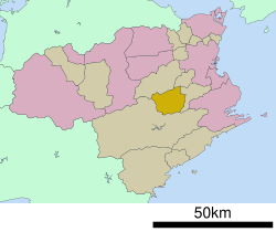 Kedudukan Kamikatsu di wilayah Tokushima