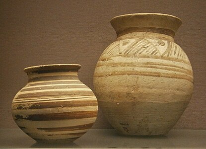 Gerros de «ceràmica de Khabur», de Chagar Bazar. Museu britànic