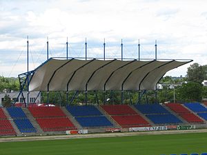Tribüne des Edward-Szymkowiak-Stadions in Bytom