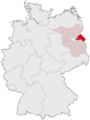 Tyskland, beliggenhed af Märkisch Oderland markeret