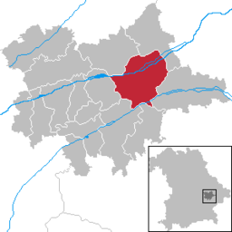 Läget för Landau an der Isar i Landkreis Dingolfing-Landau