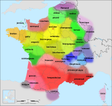 Carte des Langues et Dialectes parlés en France