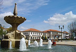 The main square in Mangualde, Largo Dr. Couto, location of the municipal authority