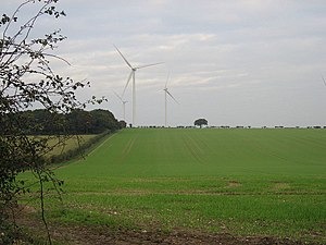 English: Let The Wind Blow Wind turbines seen ...