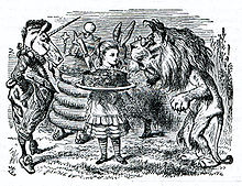 John Tenniel's illustration for Through the Looking-Glass. Lion and Unicorn.jpg