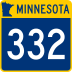 Trunk Highway 332 marker