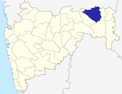 Расположение района Нагпур в Махараштре