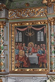 Painting at the center of the altarpiece